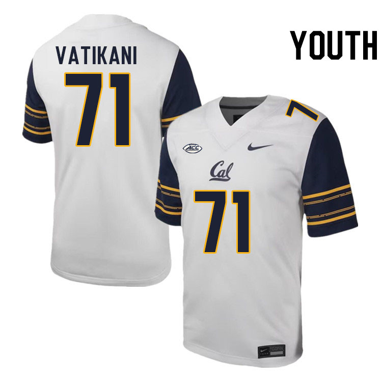 Youth #71 Sioape Vatikani California Golden Bears ACC Conference College Football Jerseys Stitched S